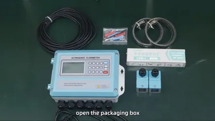 Jujie wall-mounted ultrasonic flowmeter installation operation video