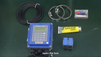 Wall-mounted ultrasonic flowmeter installation operation video