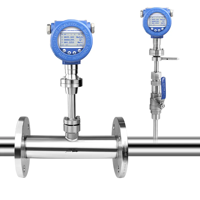 Insertion Type Thermal Gas Mass Flow Meter